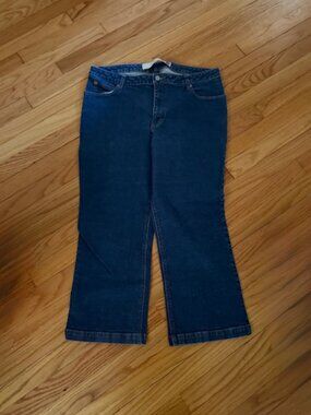 GAP Denim dark wash, bootcut crop jeans, 16